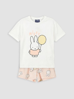 Lc Waikiki Yeni Sezon Miffy Baskılı Kız Çocuk Şortlu Pijama Takımı