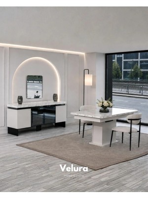 Velura Home & Living Bony Yemek Odası Takımı & Yaşam Odası (Tv Ünitesi Hariç)