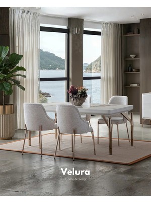 Velura Home & Living Felix Yemek Masası & Mutfak Masası - 2 Sandalye