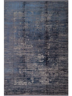 Cool Halı Capella Dyed Lacivert Akrilik Viskon Halı Ipeksi Parlak Tuşe 4 Mevsim Premium Lüks Salon Halısı