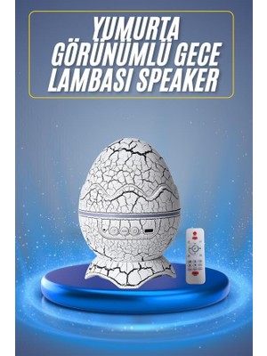 Bluetooth Hoparlör Dinozor Yumurtası Gece Masa Lambası Projektör