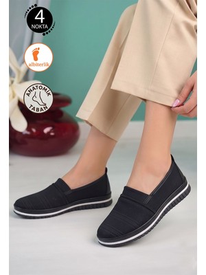 Albishoes Kadın 4 Noktalı Toka Detay Anatomik Kaymaz Taban Rahat Hafif Günlük Ayakkabı Anne Ayakkabı