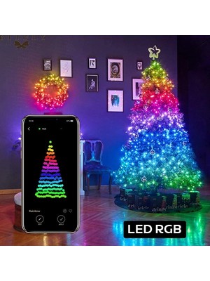 Ally 5mt 50 LED Rgb Bluetooth Telefonla Kontrol Edilen USB LED Lamba İOS-ANDROID-1852