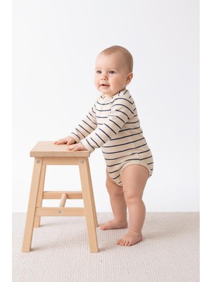 MiaBaby Çizgili Süprem Çıtçıtlı Uzun Kol Body
