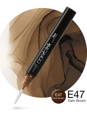 Copic Ink Dark Brown E-47