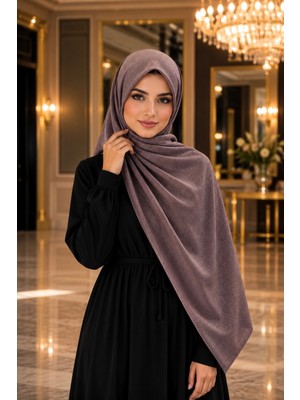 İmaj Butik Gül Kurusu Kristal Levidor Abiye Şal