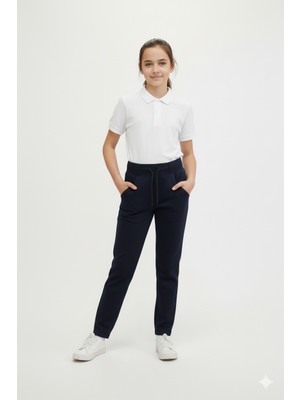 Zachariuz Unisex Çocuk Polo Yaka Okul Basic T-Shirt