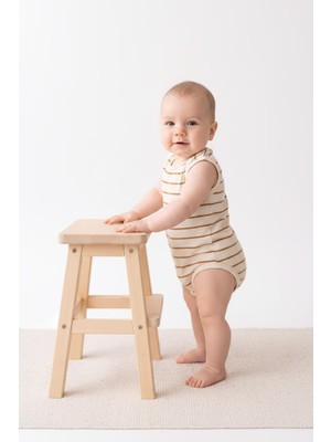 MiaBaby Çizgili Süprem Çıtçıtlı Atlet Body