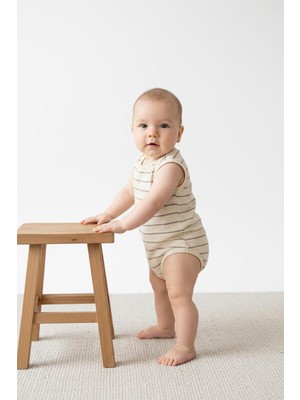 MiaBaby Çizgili Süprem Çıtçıtlı Atlet Body