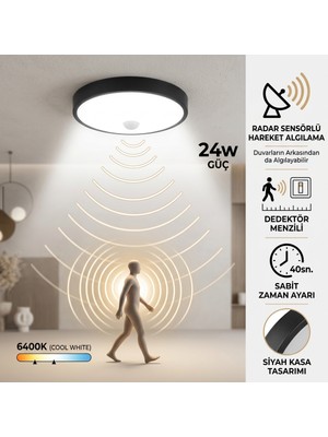 Bafra Lighting 24W Radar Sensörlü Ledli Armatür