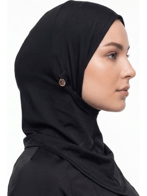 Mayovera Tesettür Deniz Bone - Boğazlı Siyah