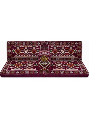 Algelsineve 3\'lü Büyük Şark Köşesi Seti - Bordo