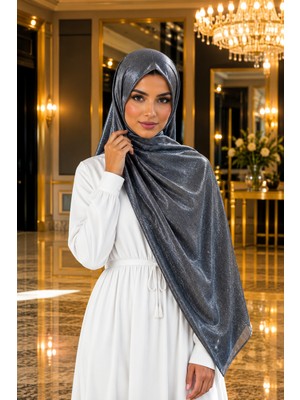 İmaj Butik Antrasit Kristal Levidor Abiye Şal
