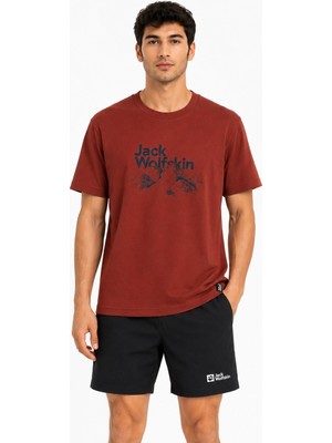 Jack Wolfskin Essential T M Erkek T-Shirt Kiremit 1207431