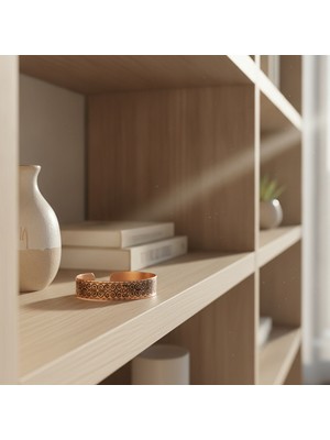 Erol Bakır Spiral Etnik Desenli Saf Bakır Ayarlanabilir Kelepçe Bileklik Unisex El Yapımı