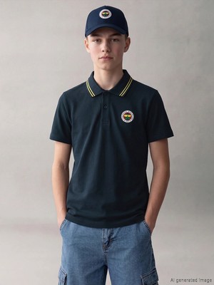 Lc Waikiki Yeni Sezon Polo Yaka Fenerbahçe Baskılı Erkek Çocuk Tişört