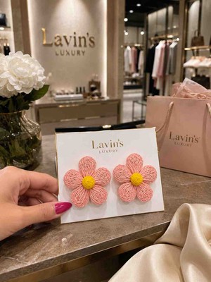Lavin’s Luxury Pembe Papatya Küpe