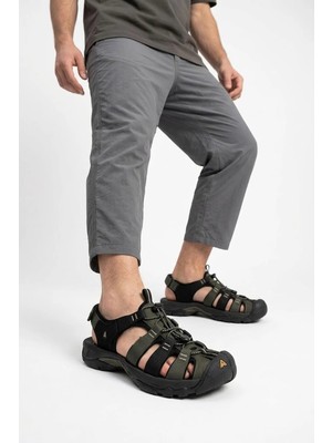 Humtto 152-710445A Erkek Outdoor Sandalet Siyah - Yeşil