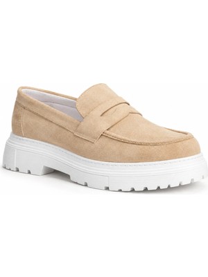 Beskar Bej Süet Erkek Ayakkabı - Premium Italyan Stili Rahat Smart Casual Günlük Sneaker Kb X11