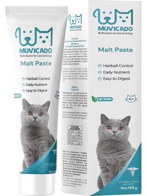 Muvicado Maltı - Kediler Için Tüy Yumağı Önleyici Malt Macun Paste