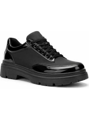 Beskar Siyah Rugan Paraşüt Detaylı Erkek Ayakkabı - Boy Uzatan Yüksek Taban Bağcıklı Sportif Lüks Sneaker BA0243