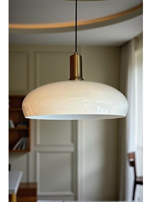 Empressco Estrela Beyaz Metal Tekli Eskitme Fener Başlık Sarkıt Avize E27