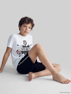 Lc Waikiki Yeni Sezon Bisiklet Yaka Erkek Çocuk Beşiktaş Baskılı Pijama Takımı