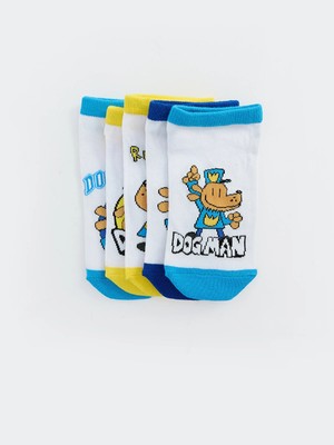 Lc Waikiki Yeni Sezon Dog Man Baskılı Erkek Çocuk Patik Çorap 5'li