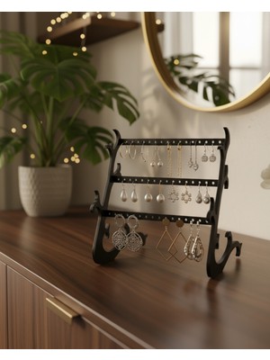 Empressco Modern 3 Bölmeli Takı ve Küpe Standı, Şık ve Kullanışlı Tasarım