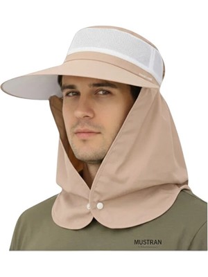 Mustran Güneş Korumalı Geniş Siperli Enseli Güneş Şapkası Fileli Outdoor Balıkçı Kamp Bahçe Unisex