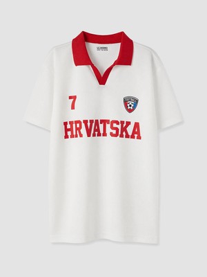 Lc Waikiki Yeni Sezon Polo Yaka Hırvatistan Baskılı Erkek Çocuk Tişört