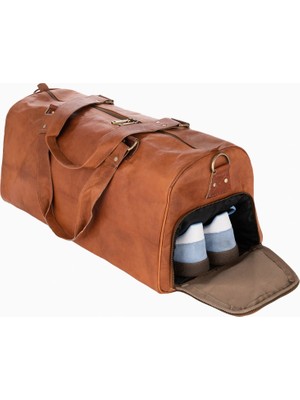 Berliner Bags Oslo Vintage Hakiki Deri 50L Unisex Seyahat ve Spor Çantası