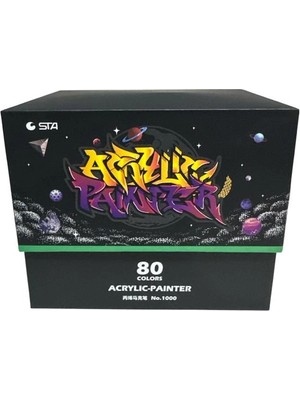 Sta 100080 Akrilik Marker Kalem Seti 2mm Uç  80'li (Renk) Kutulu