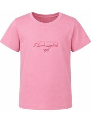 Trender I Look Stylish Mercan Kız Çocuk T-Shirt 26YDT1000055