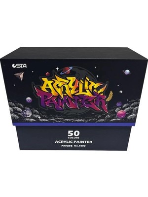 Sta 100050 Akrilik Marker Kalem Seti 2mm Uç  50'li (Renk) Kutulu