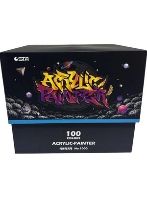 Sta 1000100 Akrilik Marker Kalem Seti 2mm Uç  100'LÜ (Renk) Kutulu