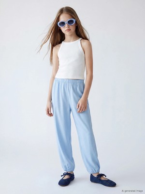 Lc Waikiki Yeni Sezon Beli Lastikli Kız Çocuk Jogger Pantolon