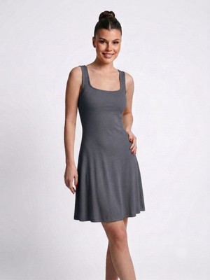 SSO Buzzy Kare Yaka Basic Mini Trend Elbise
