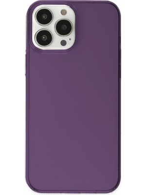 Fırsatkolik iPhone 14 Pro Max Kılıf Pc Sert Şeffaf Kapak - Mor