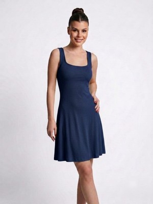 SSO Buzzy Kare Yaka Basic Mini Trend Elbise