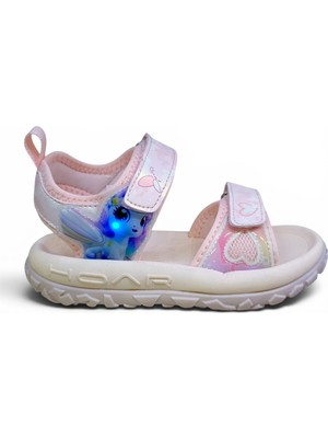 Pepino Işıklı Hafif ve Esnek Kız Çocuk Sandalet Pembe