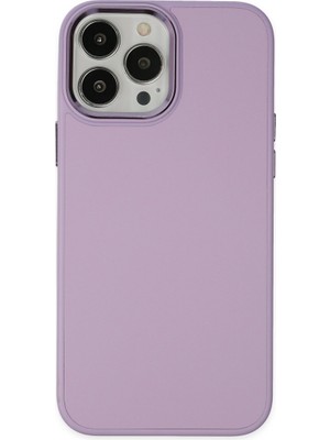 Fırsatkolik iPhone 13 Pro Kılıf Asya Deri Silikon - Lila