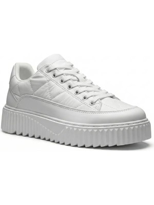 Beskar Beyaz Paraşüt Kumaş Kaymaz Tabanlı Erkek Sneaker - Hafif ve Dayanıklı Spor Ayakkabı BA0801