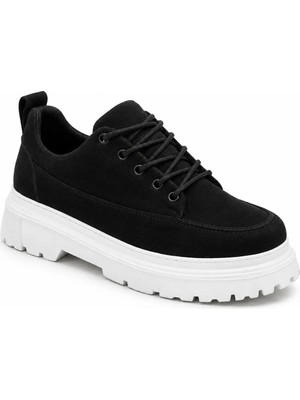 Beskar Siyah Süet Erkek Ayakkabı - Premium Smart Casual Siyah Günlük Sneaker Kb 702