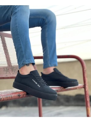 Beskar BA0104 Siyah Deri Suni Deri Günlük Erkek Sneaker – Kaymaz Taban