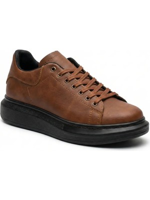 Beskar Taba Hakiki Deri Erkek Sneaker - Yumuşak Iç Tabanlı Günlük Deri Ayakkabı BA0547