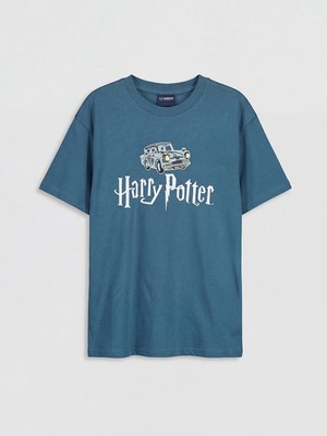 Lc Waikiki Yeni Sezon Bisiklet Yaka Harry Potter Baskılı Erkek Çocuk Tişört