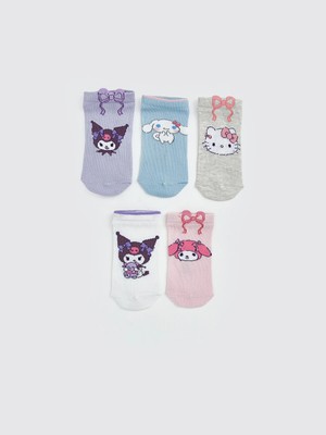 Lc Waikiki Yeni Sezon Hello Kitty Desenli Kız Çocuk Patik Çorap 5'li