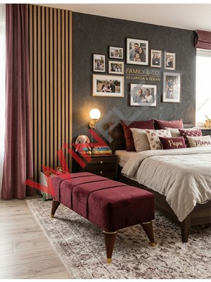 Winflex Çok Amaçlı Dekoratif Puf –(38 x 100CM) Mürdüm Renk