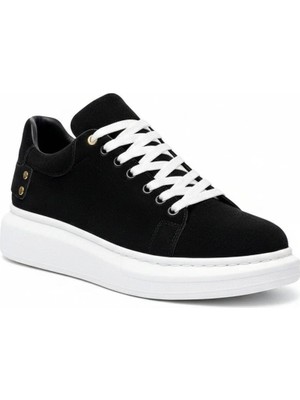 Beskar KB047 Siyah Deri Hakiki Deri Günlük Erkek Sneaker – Konforlu Yürüyüş